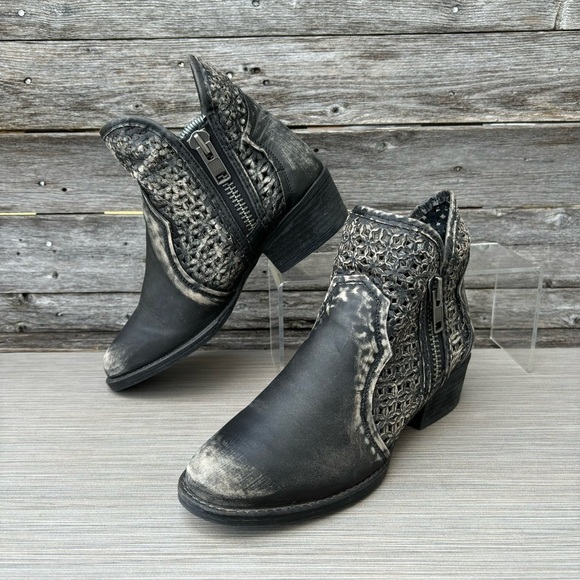 Corral Black and Gray Ankle Boots - Picture 2 of 9